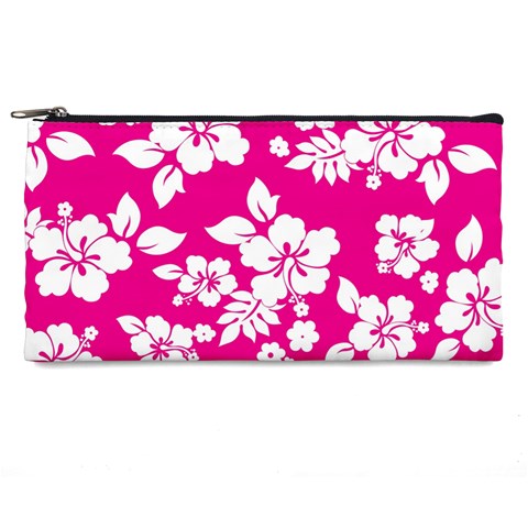 Pink Hawaiian Flowers Pencil Case from ArtsNow.com Front