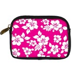 Pink Hawaiian Flowers Digital Camera Leather Case