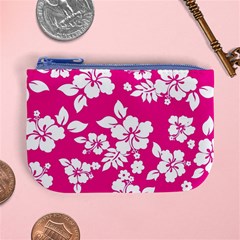 Pink Hawaiian Flowers Mini Coin Purse from ArtsNow.com Front