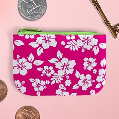 Pink Hawaiian Flowers Mini Coin Purse from ArtsNow.com Front