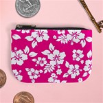 Pink Hawaiian Flowers Mini Coin Purse