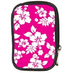 Pink Hawaiian Flowers Compact Camera Leather Case