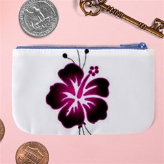 Pink Hawaiian Flower Large Coin Purse from ArtsNow.com Back