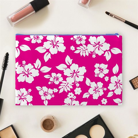 Pink Hawaiian Flowers Cosmetic Bag (Large) from ArtsNow.com Back