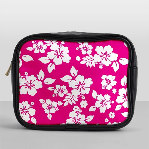 Pink Hawaiian Flowers Mini Toiletries Bag (One Side) from ArtsNow.com Front