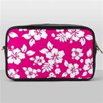 Pink Hawaiian Flowers Toiletries Bag (One Side)