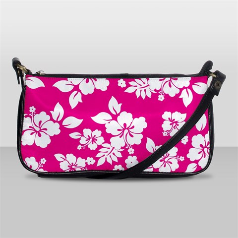 Pink Hawaiian Flowers Shoulder Clutch Bag from ArtsNow.com Front