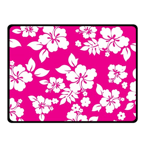 Pink Hawaiian Flowers Fleece Blanket (Small) from ArtsNow.com 50 x40  Blanket Front