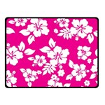 Pink Hawaiian Flowers Fleece Blanket (Small)