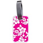 Pink Hawaiian Flowers Luggage Tag (two sides)