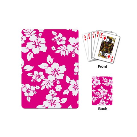 Pink Hawaiian Flowers Playing Cards (Mini) from ArtsNow.com Back