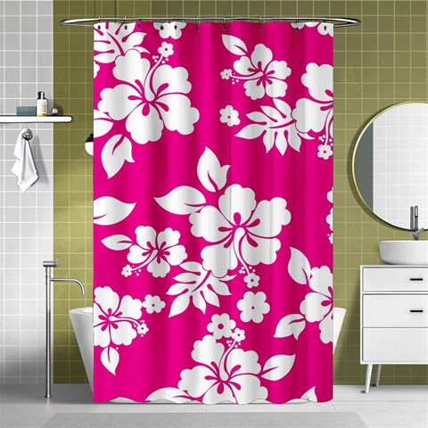 Pink Hawaiian Flowers Shower Curtain 48  x 72  (Small) from ArtsNow.com Curtain(48  X 72 ) - 42.18 x64.8  Curtain(48  X 72 )