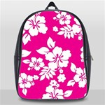 Pink Hawaiian Flowers School Bag (XL)