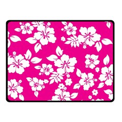 Pink Hawaiian Flowers Double Sided Fleece Blanket (Small) from ArtsNow.com 45 x34  Blanket Front