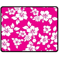 Pink Hawaiian Flowers Double Sided Fleece Blanket (Medium) from ArtsNow.com 58.8 x47.4  Blanket Front