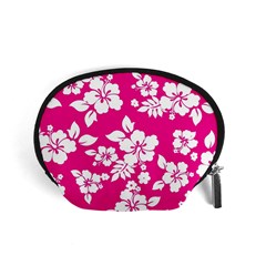 Pink Hawaiian Flowers Accessory Pouch (Small) from ArtsNow.com Front