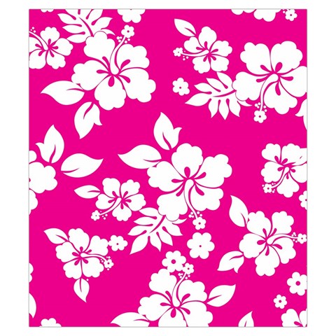 Pink Hawaiian Flowers Drawstring Pouch (Small) from ArtsNow.com Back