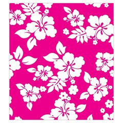 Pink Hawaiian Flowers Drawstring Pouch (Medium) from ArtsNow.com Front