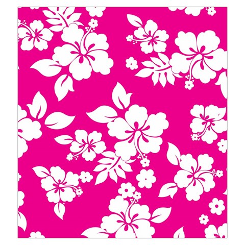 Pink Hawaiian Flowers Drawstring Pouch (Large) from ArtsNow.com Front