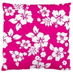 Pink Hawaiian Flowers Standard Flano Cushion Case (Two Sides)