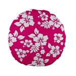 Pink Hawaiian Flowers Standard 15  Premium Flano Round Cushion 