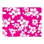 Pink Hawaiian Flowers Double Sided Flano Blanket (Mini)