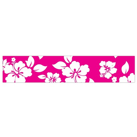 Pink Hawaiian Flowers Small Flano Scarf from ArtsNow.com Front