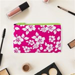 Pink Hawaiian Flowers Cosmetic Bag (XS)