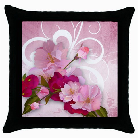 Design Art (design 19) Throw Pillow Case (Black) from ArtsNow.com Front