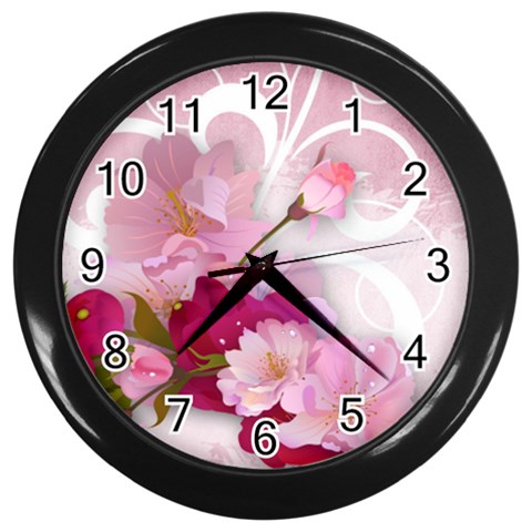 Design Art (design 19) Wall Clock (Black) from ArtsNow.com Front