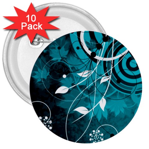 Design Art (design 15) 3  Button (10 pack) from ArtsNow.com Front