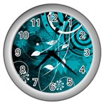 Design Art (design 15) Wall Clock (Silver)