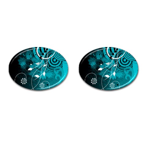 Design Art (design 15) Cufflinks (Oval) from ArtsNow.com Front(Pair)