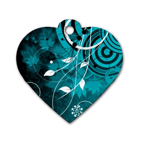 Design Art (design 15) Dog Tag Heart (One Side) from ArtsNow.com Front