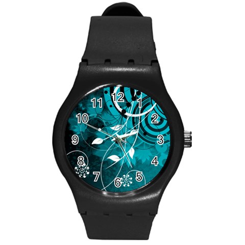 Design Art (design 15) Round Plastic Sport Watch (M) from ArtsNow.com Front