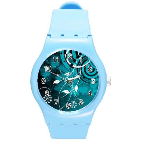 Design Art (design 15) Round Plastic Sport Watch (M) from ArtsNow.com Front