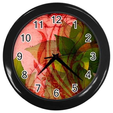 Design Art (design 14) Wall Clock (Black) from ArtsNow.com Front