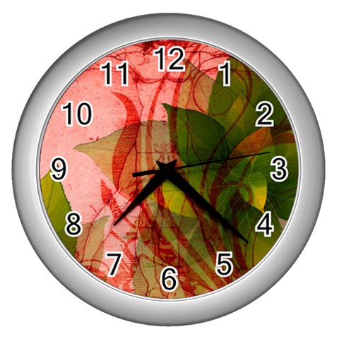 Design Art (design 14) Wall Clock (Silver) from ArtsNow.com Front