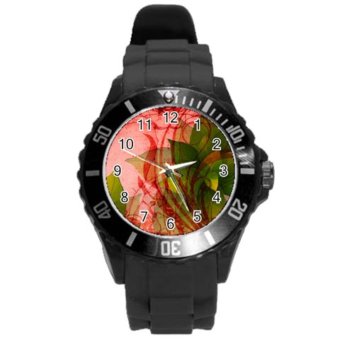 Design Art (design 14) Round Plastic Sport Watch (L) from ArtsNow.com Front