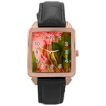 Design Art (design 14) Rose Gold Leather Watch 