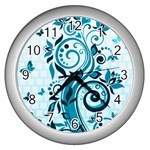 Design Art (design 13) Wall Clock (Silver)