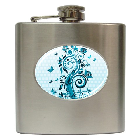 Design Art (design 13) Hip Flask (6 oz) from ArtsNow.com Front