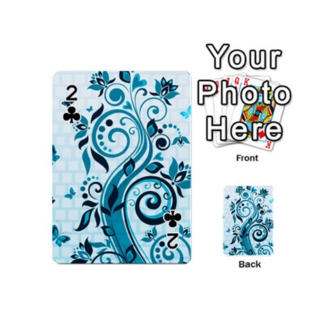 Design Art (design 13) Playing Cards 54 (Mini) from ArtsNow.com Front - Club2