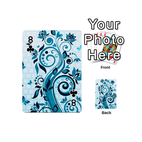 Design Art (design 13) Playing Cards 54 (Mini) from ArtsNow.com Front - Club8