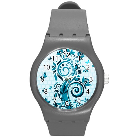 Design Art (design 13) Round Plastic Sport Watch (M) from ArtsNow.com Front