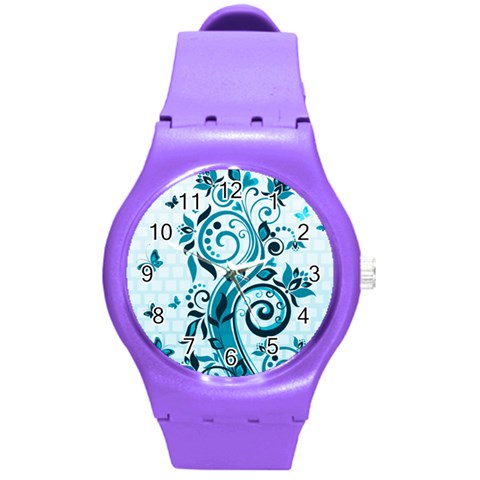 Design Art (design 13) Round Plastic Sport Watch (M) from ArtsNow.com Front