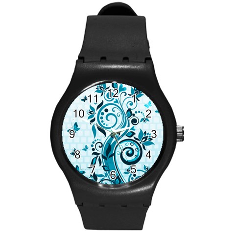 Design Art (design 13) Round Plastic Sport Watch (M) from ArtsNow.com Front