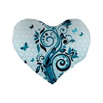 Design Art (design 13) Standard 16  Premium Flano Heart Shape Cushion 