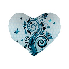 Design Art (design 13) Standard 16  Premium Flano Heart Shape Cushion  from ArtsNow.com Back