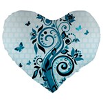 Design Art (design 13) Large 19  Premium Flano Heart Shape Cushion